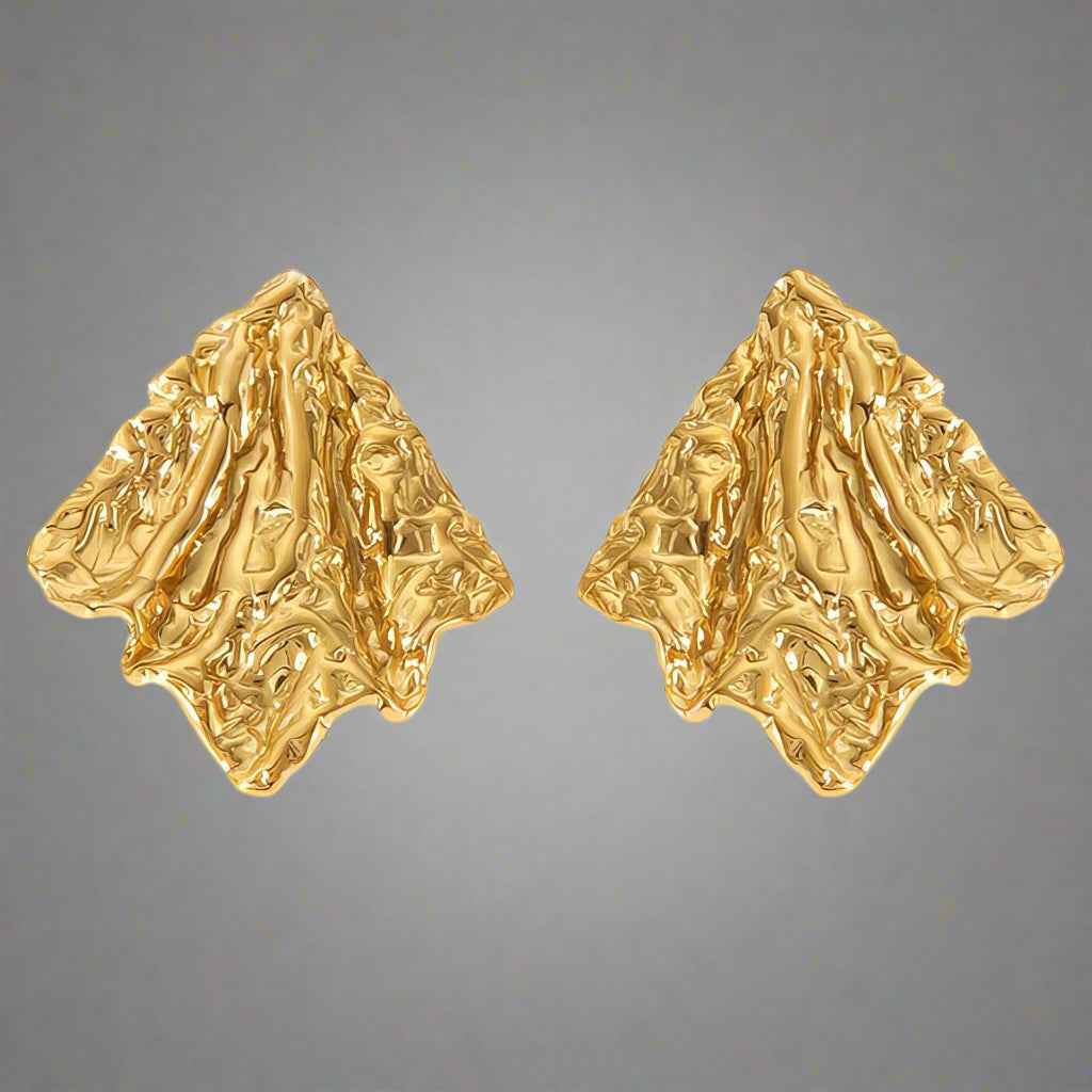Crinkled Elegance Earrings - Manika Royale
