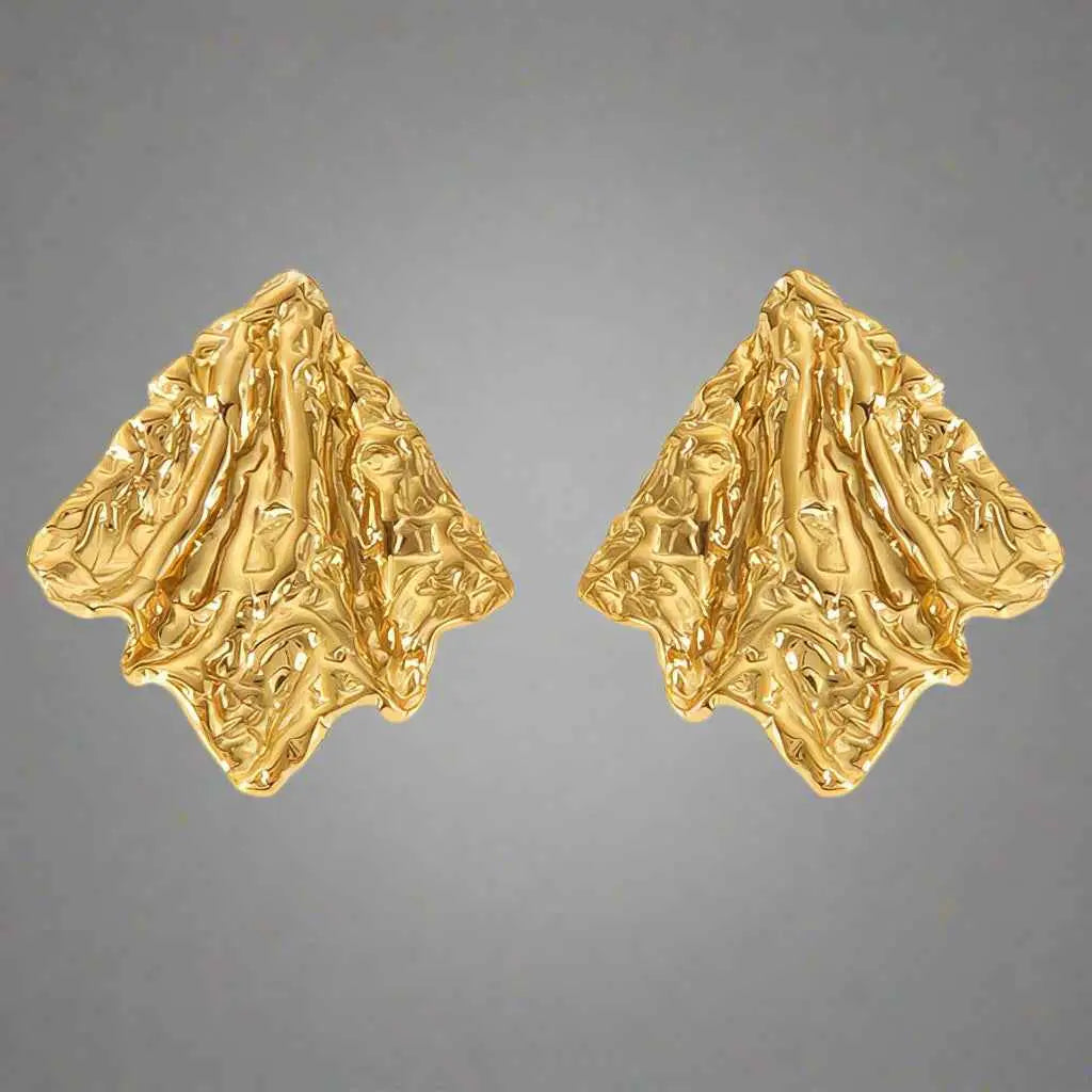Crinkled Elegance Earrings - Manika Royale