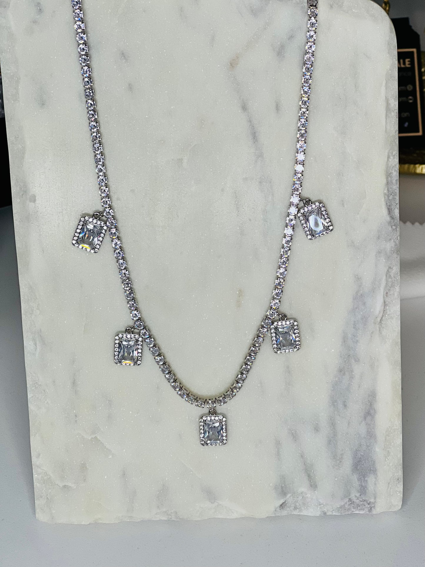 Midnight Square Diamond Necklace