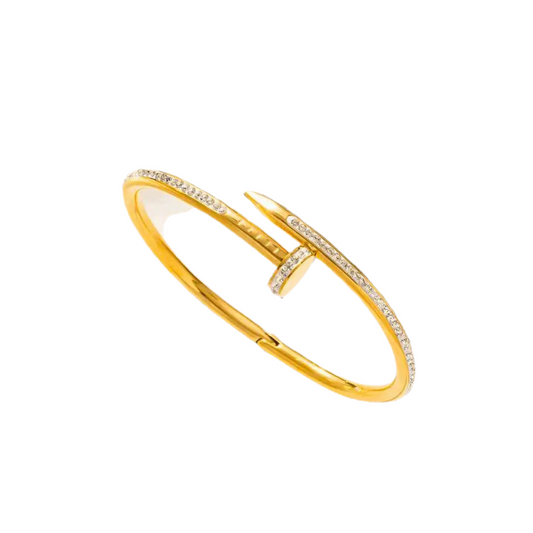 Luxe Script 18K Gold-Plated Bangle