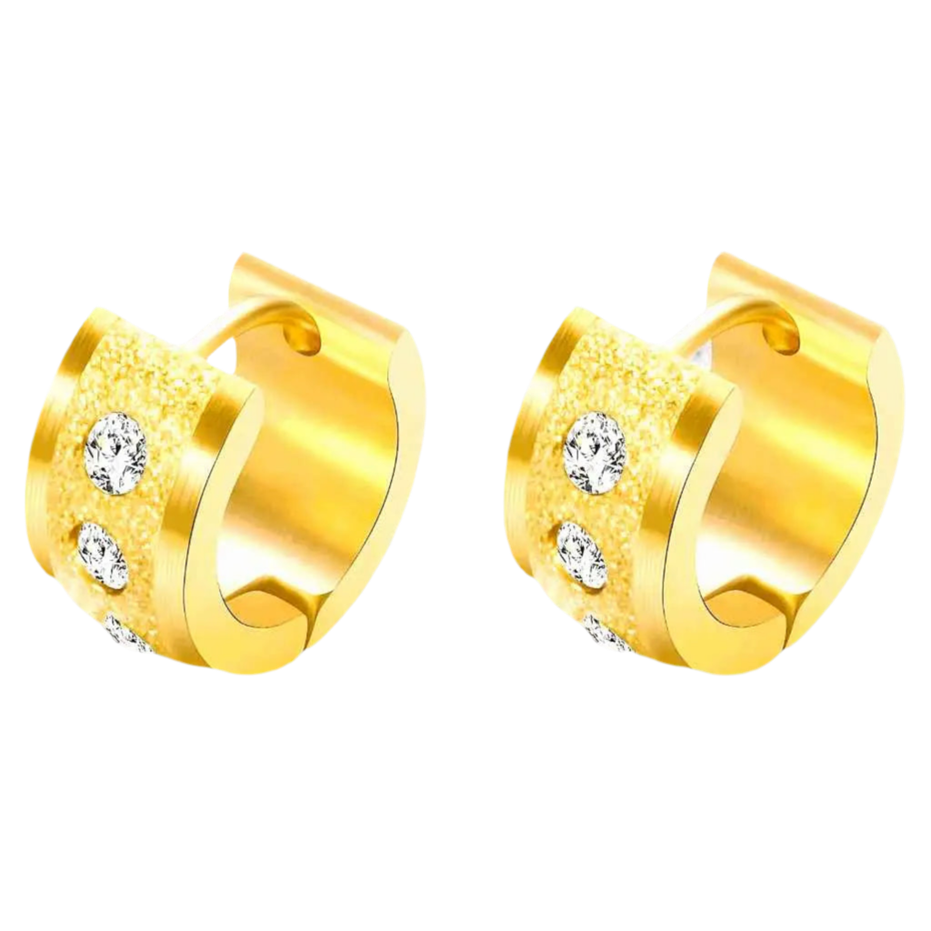 Golden aura Huggies, 18k gold plated, stainless steel, hypoallergenic, everyday wear, minimal jewellery, waterproof 
