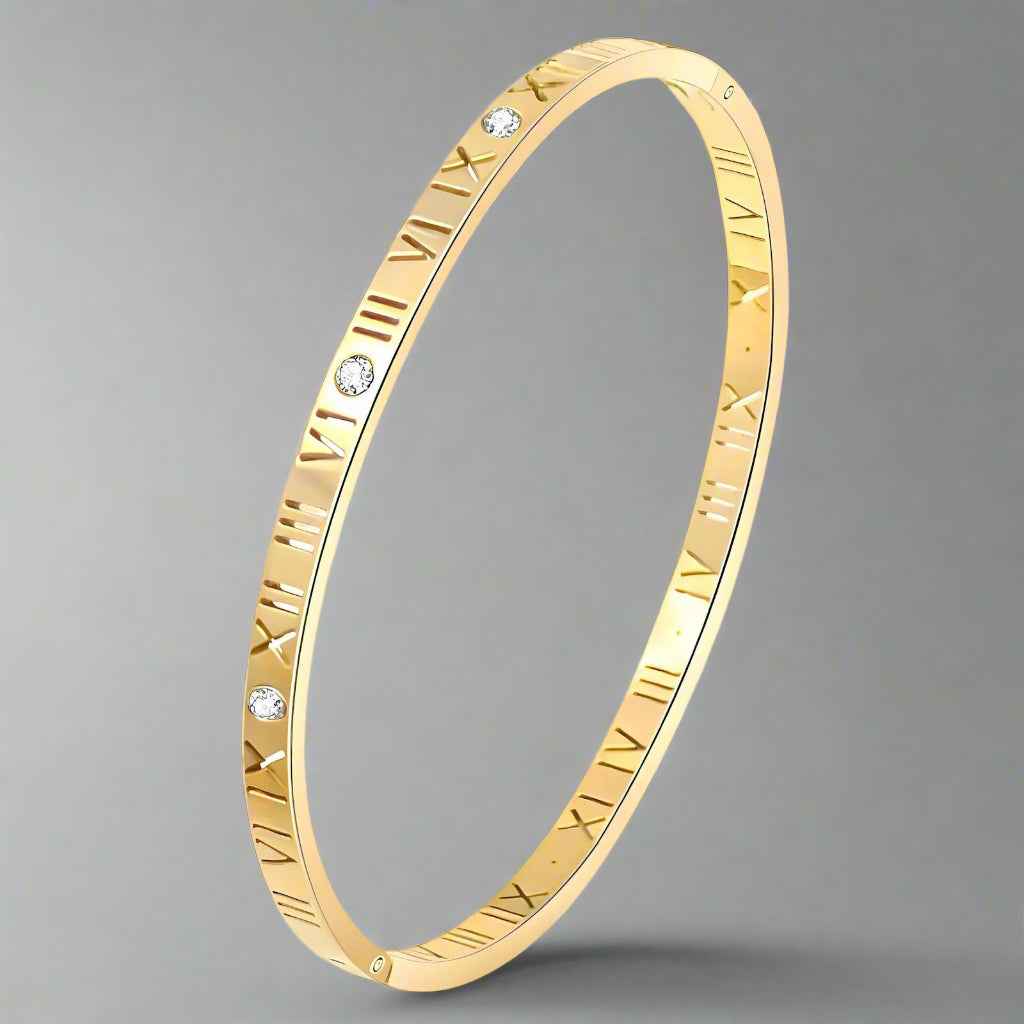 Timeless Numeral Bangle - Manika Royale