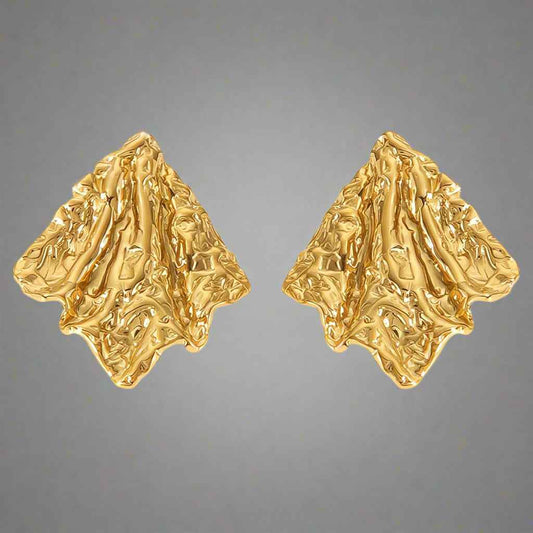 Crinkled Elegance Earrings - Manika Royale