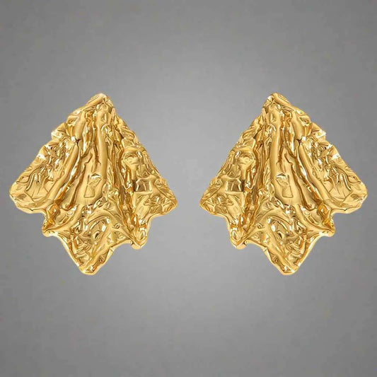 Crinkled Elegance Earrings - Manika Royale
