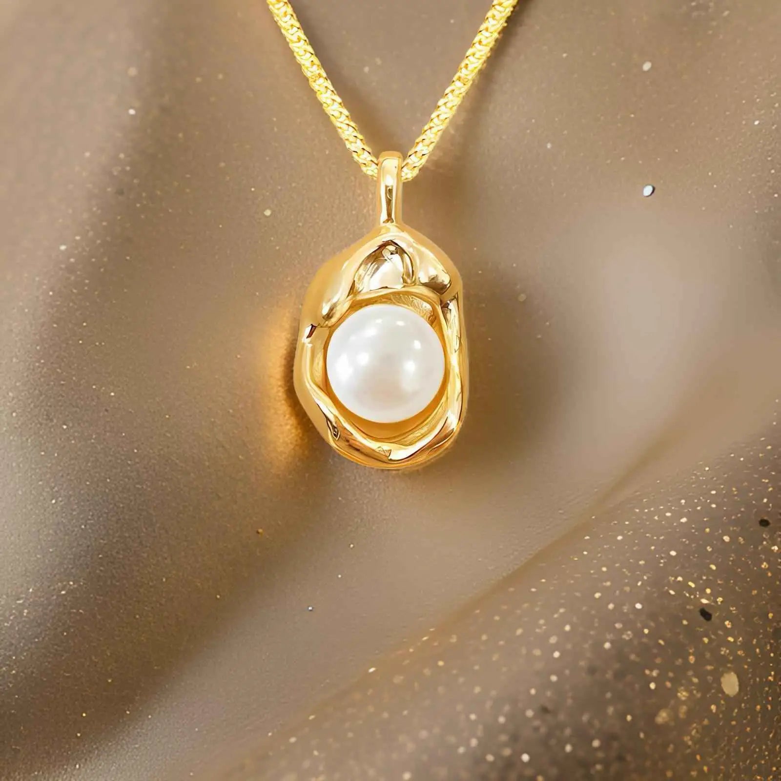 Golden Embrace Pearl Necklace - Manika Royale