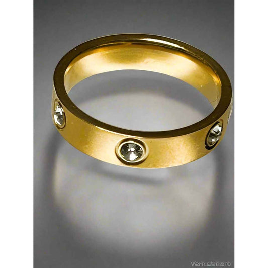 Golden Radiance Stone Ring - Manika Royale