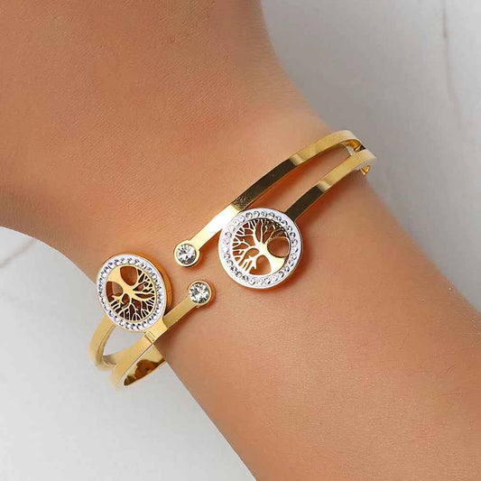 Dual Heritage Tree of Life Bangle - Manika Royale