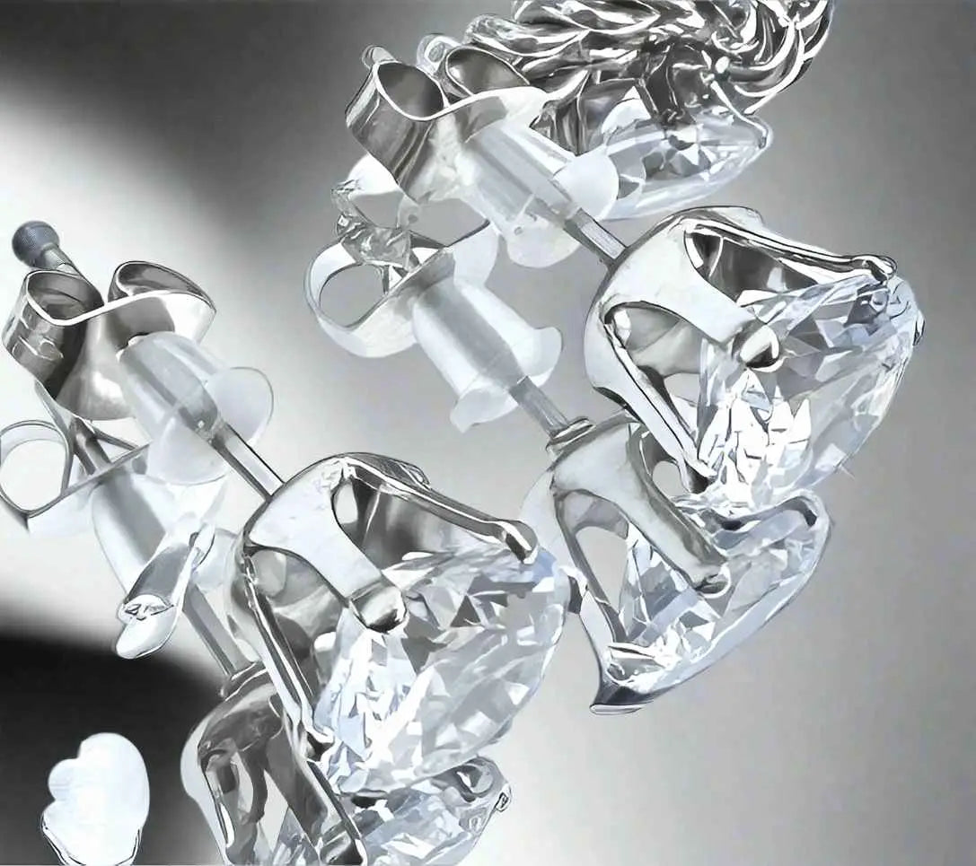 Luminous Silver Studs - Manika Royale
