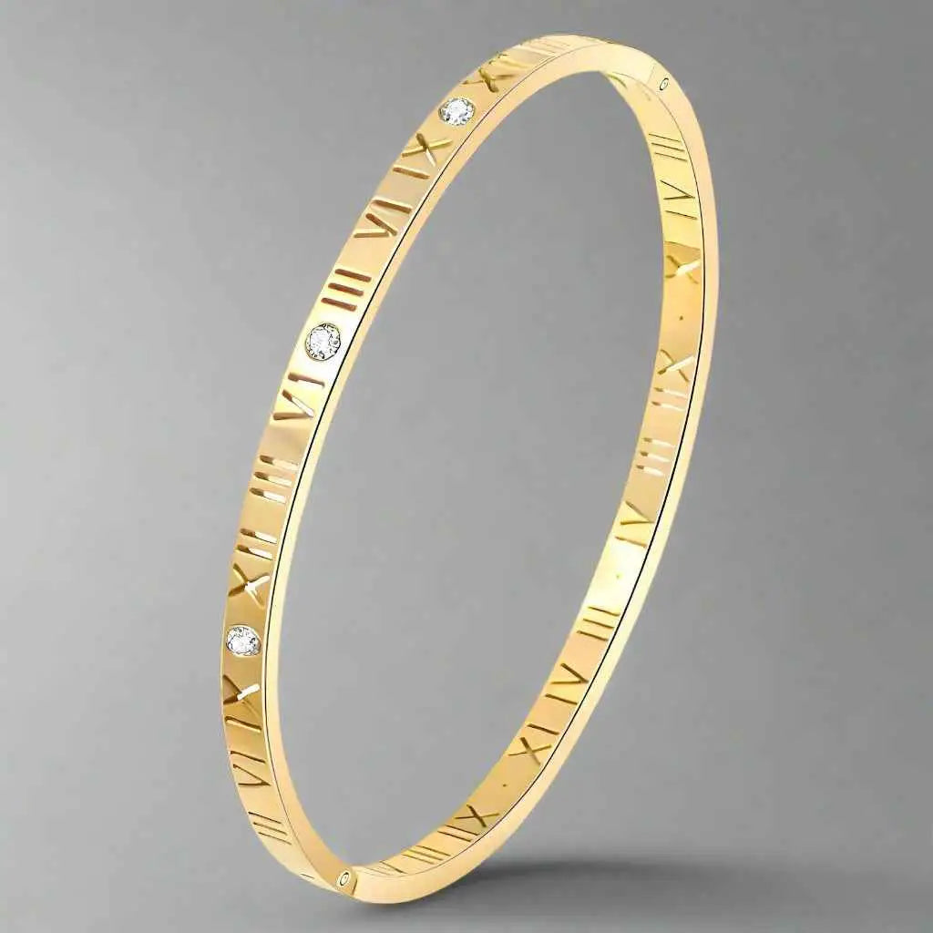 Timeless Numeral Bangle - Manika Royale