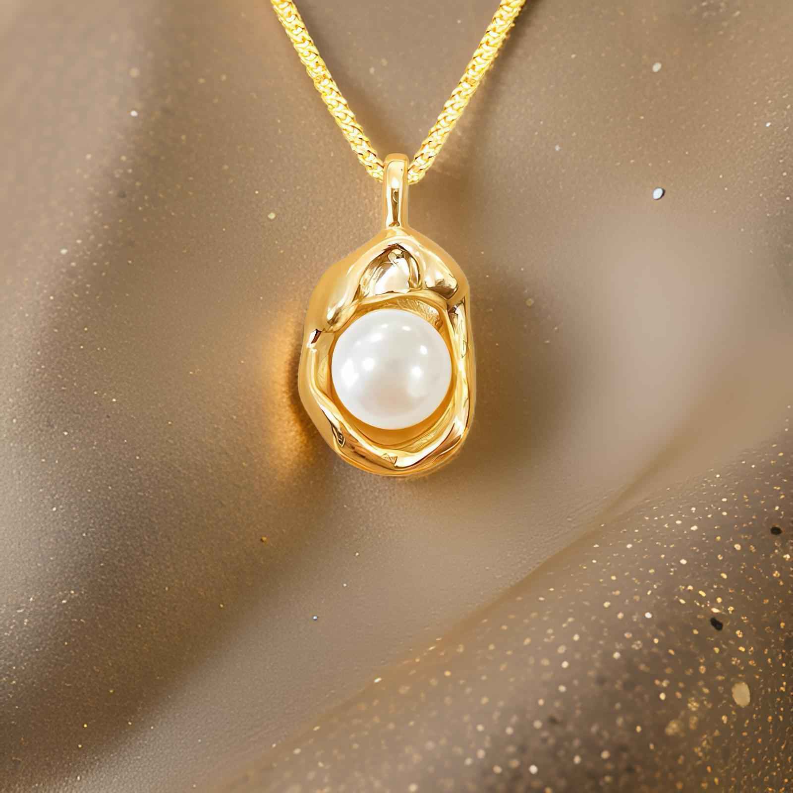 Golden Embrace Pearl Necklace - Manika Royale