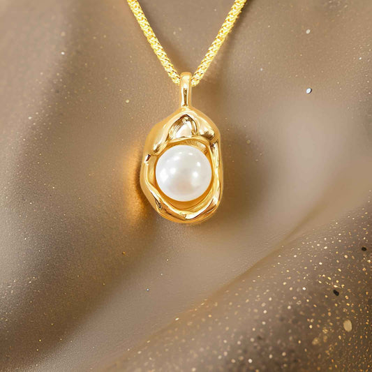 Golden Embrace Pearl Necklace - Manika Royale