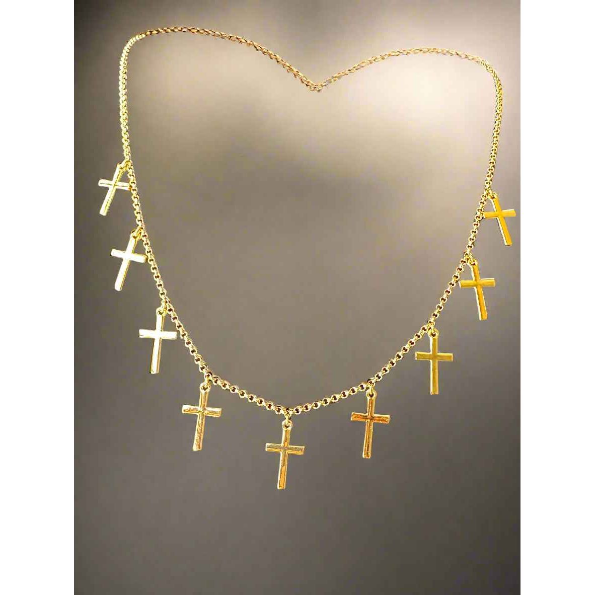 Cross Charm Pendant Necklace - Manika Royale
