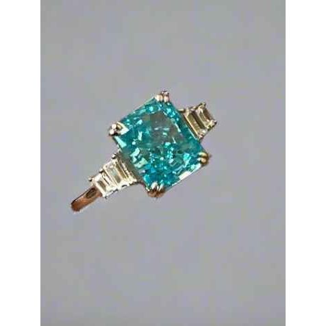 Blue Square Stone Ring - Manika Royale