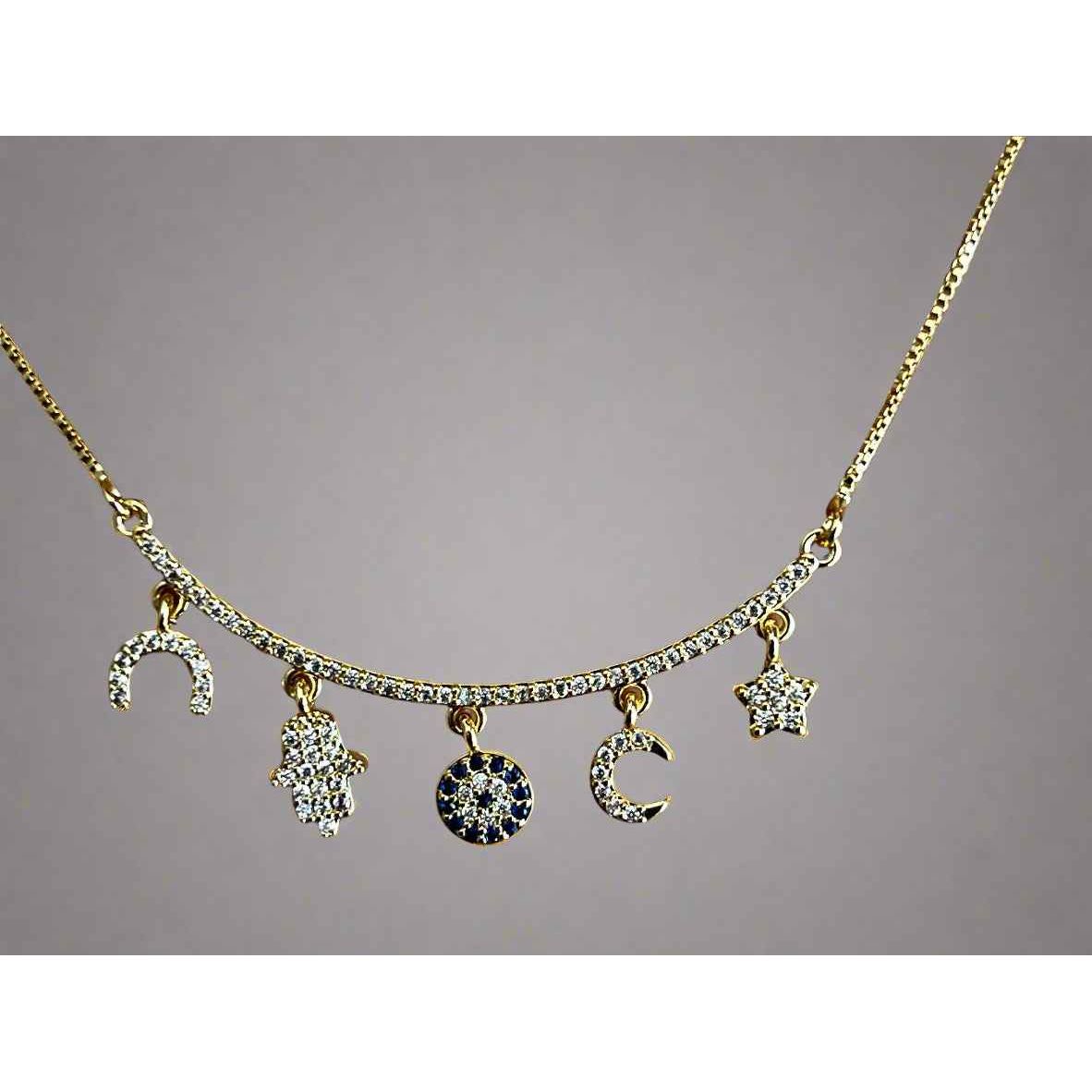 Charm Cascade Necklace - Manika Royale