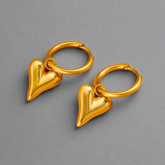 Heart's Embrace Drop Earrings - Manika Royale