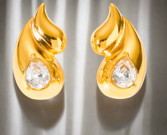 Lustrous Droplet Earrings - Manika Royale