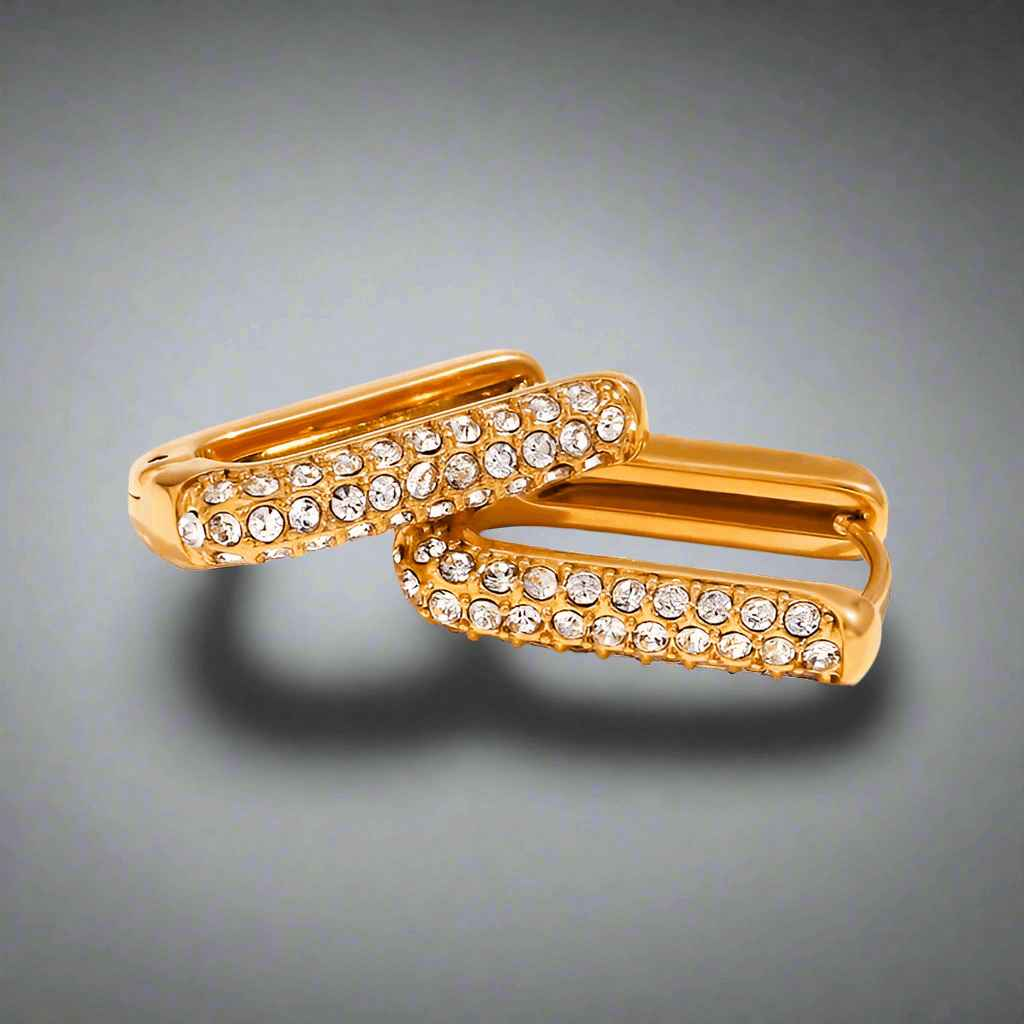 Radiant Gemstone Hoop Earrings - Manika Royale