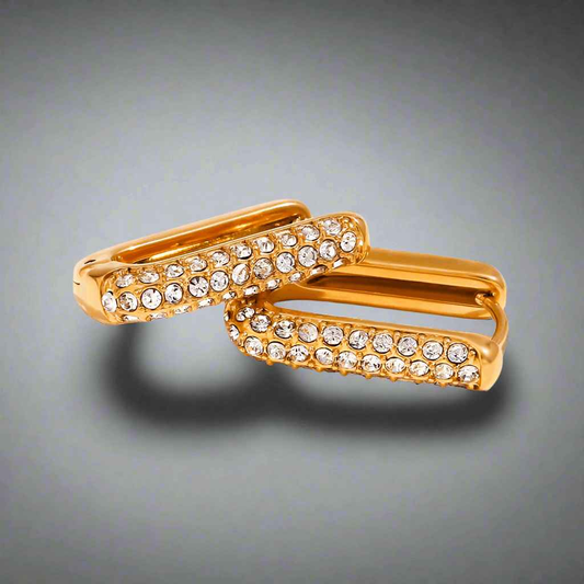 Radiant Gemstone Hoop Earrings - Manika Royale