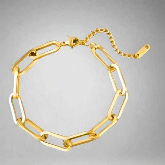 Crossed Luxe Gold Chain Bracelet - Manika Royale